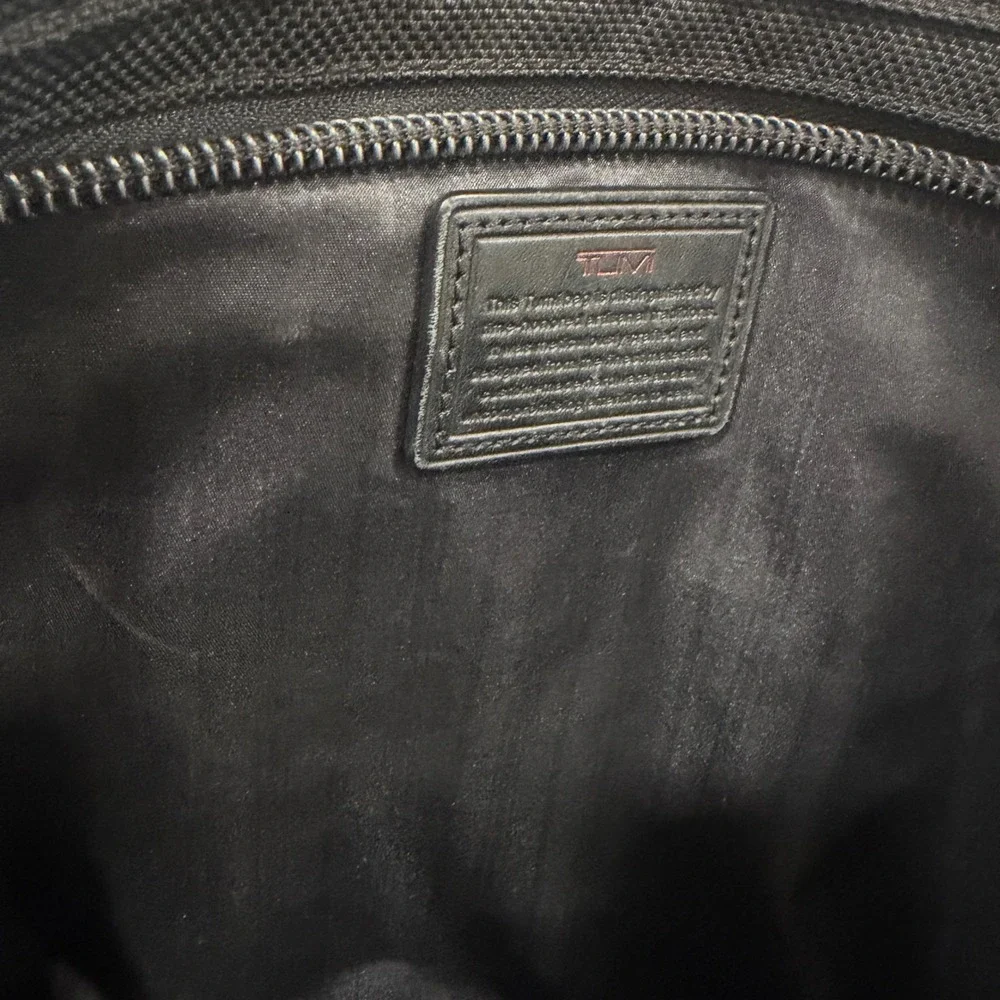 Tumi Alpha Black Ballistic Nylon Briefcase Messenger Laptop Bag With Strap